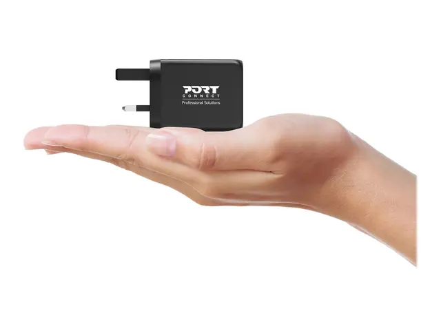 PORT Connect - Strømadapter 65 watt 5 A PD, QC 3.0 3 utgangskontak...