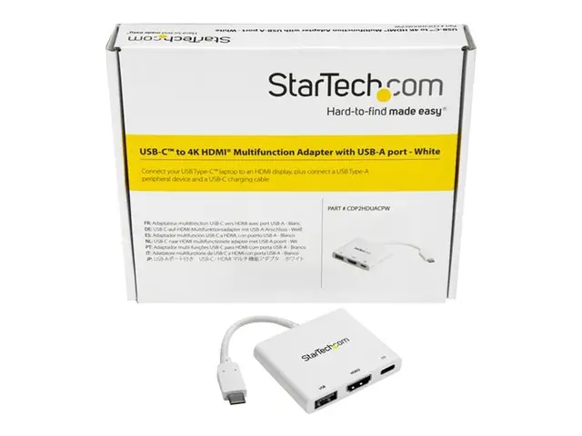StarTech.com USB-C to HDMI Adapter - White 4K 30Hz Thunderbolt 3 C...
