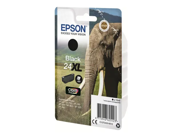Epson 24XL - 10 ml - XL - svart - original - blekkpatron - for Exp...