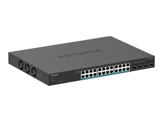 NETGEAR Smart MS324TXUP - Switch - 2+/L3 Lite smart - 24 x 100/1000/2.5G (PoE++) + 4 x 10 Gigabit SFP+ (opplenke) - rackmonterbar, stasjonær - PoE++ (720 W)