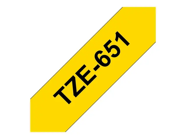 Brother TZe-651 - Selv-adhesiv svart på gult Rull (2,4 cm x 8 m) 1...