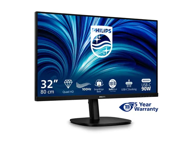 Philips 32B2U3601 - 3000 Series LED-skjerm 32" (31.5" synlig) 2560...