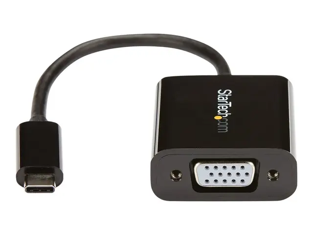 StarTech.com USB-C to VGA Adapter - Black 1080p Video Converter Fo...