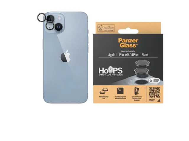 PanzerGlass - Linsebeskytter for mobiltelefon svart Apple iPhone 1...