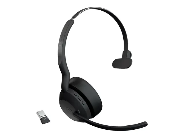 Jabra Evolve2 55 MS Mono - Hodesett on-ear Bluetooth trådløs aktiv...