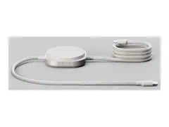 ZENS Pro 2 - USB-kabel - USB-C (hann) til trådløs lading (Qi2) magnetisk 1.5 m - wireless power (15W), 2-i-1 - hvit