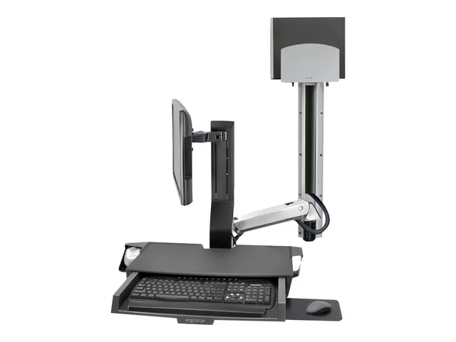 Ergotron SV Combo System with Worksurface & Pan, Medium CPU Holder...