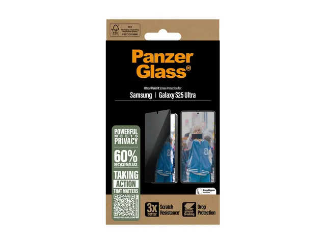 PanzerGlass Privacy - Skjermbeskyttelse for mobiltelefon ultrabred...