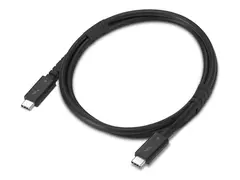 Lenovo - Thunderbolt-kabel - USB-C (hann) til USB-C (hann) Thunderbolt 4 - 48 V - 5 A - 1 m - 8K 60Hz støtte, Hurtiglading opptil 240W, up to 40 Gbps data transfer rate - svart