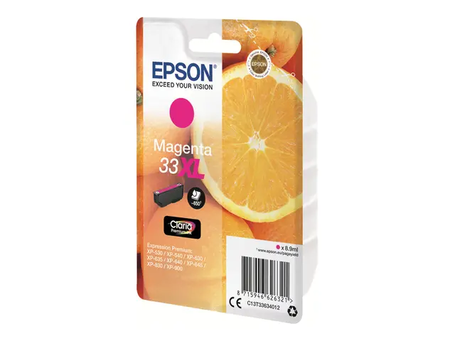 Epson 33XL - 8.9 ml - XL - magenta - original - blære med RF/lyd-a...
