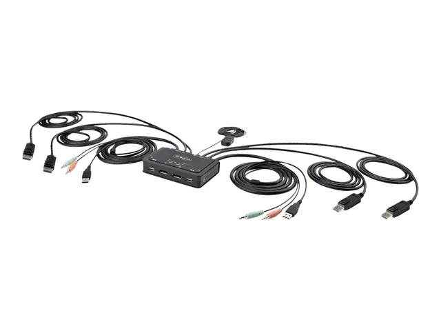 Startech 2-Port Dual-Monitor DisplayPort Cable KVM Switch, 4K 60Hz...
