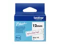 Brother BTAG-132 - R&#248;dt p&#229; klart Rull (1,2 cm x 4 m) 1 kassett(er) hengeboks - merketape