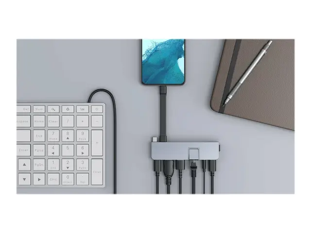 HyperDrive DUO Pro - dokkingstasjon USB-C x 2 HDMI, USB4 1GbE