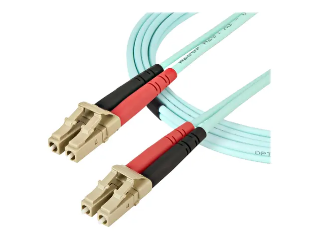 StarTech.com Aqua OM4 Duplex Multimode Fiber - 2m / 6 ft - 100 Gb ...