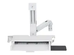 Ergotron StyleView monteringssett - for LCD-skjerm / tastatur / mus / CPU sitte-st&#229; komboarm med arbeidsflate - hvit