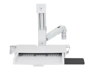 Ergotron StyleView monteringssett for LCD-skjerm / tastatur / mus / CPU - sitte-st&#229; komboarm med arbeidsflate - hvit