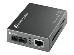 TP-Link MC100CM - Fibermedieomformer 100Mb LAN - 10Base-T, 100Base-FX, 100Base-TX - RJ-45 / SC flermodus - opp til 2 km - 1310 nm