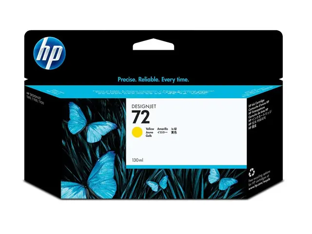 HP 72 - 130 ml gul original DesignJet blekkpatron for T1100, T1100...
