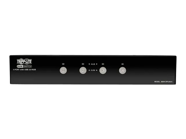 Eaton Tripp Lite series 4-Port DisplayPort KVM Switch w/Audio, Cab...