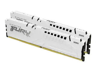 Kingston FURY Beast - DDR5 - sett - 32 GB: 2 x 16 GB DIMM 288-pin - 3000 MHz / PC5-48000 - CL36 - 1.35 V - ikke-bufret - on-die ECC - hvit