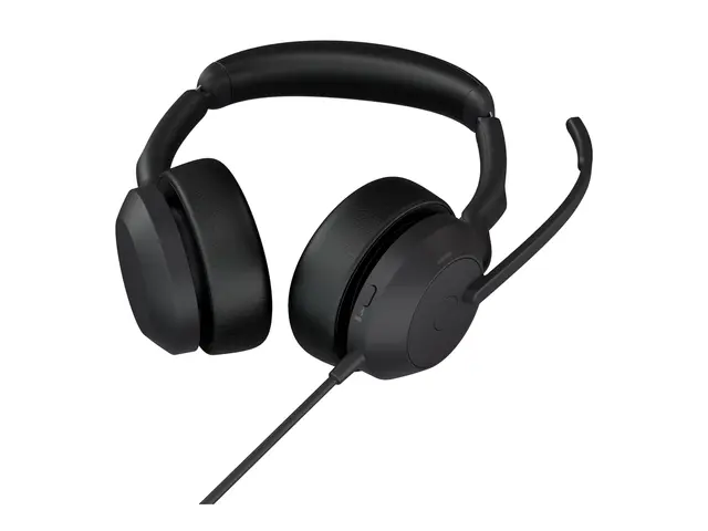 Jabra Evolve2 50 UC Stereo - Hodesett on-ear kablet aktiv støydemp...