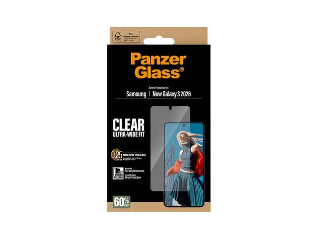 PanzerGlass - Skjermbeskyttelse for mobiltelefon ultravid passform...