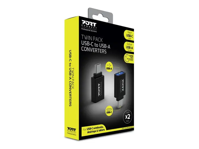 PORT Connect - USB-adapter USB-type A (hunn) til USB-C (hann) USB ...