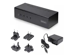 STARTECH 4-PORT KVM SWITCH 4K 60HZ -DUAL-MONITOR DISPLAYPORT KVM