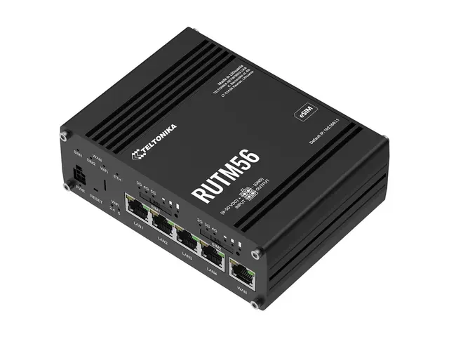 Teltonika RUTM56 - trådløs ruter WWAN Wi-Fi 5 5G, 4G, 3G, 2G DIN-s...
