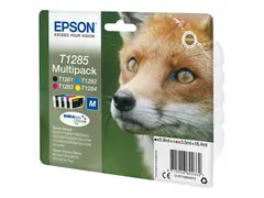 Epson T1285 Multipack - 4-pack 16.4 ml - svart, gul, cyan, magenta - original - blekkpatron - for Stylus S22, SX130, SX230, SX235, SX430, SX435, SX438, SX440, SX445; Stylus Office BX305