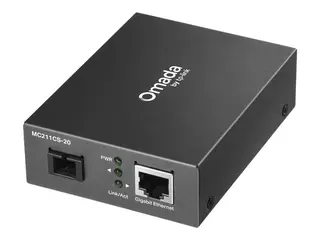 TP-Link Omada MC212CS-20 V3 - Fibermedieomformer 1GbE - 10Base-T, 100Base-TX, 1000Base-TX, 1000Base-SX, 1000Base-LX - RJ-45 / SC/UPC-enkeltmodus - opp til 20 km