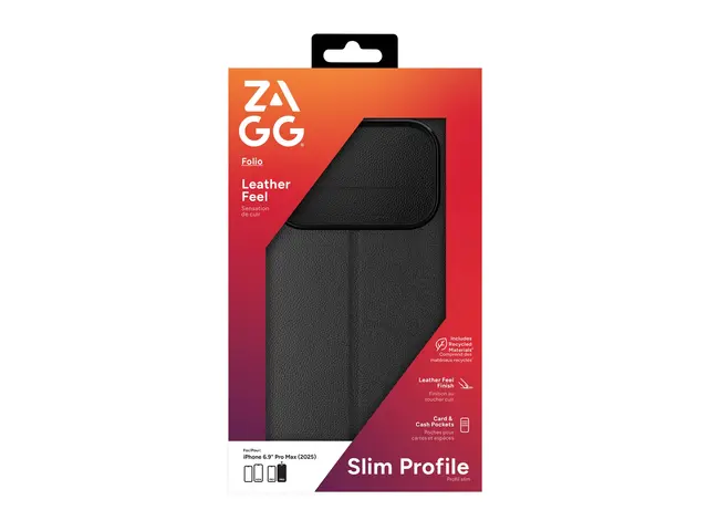 Zagg - Lommebok for mobiltelefon svart Apple iPhone 17 Pro Max