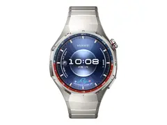 Huawei Watch GT 6 Pro - 46 mm - titanium alloy smartklokke med stropp - titan - s&#248;lv - h&#229;ndleddst&#248;rrelse: 140-210 mm - display 1.47&quot; - Bluetooth 6.0 BR/EDR + BLE, NFC - 54.7 g - s&#248;lv