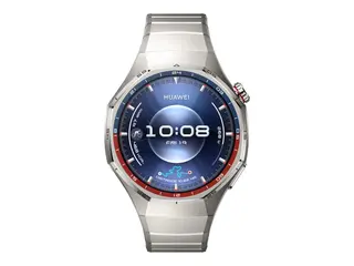 Huawei Watch GT 6 Pro - 46 mm - titanium alloy smartklokke med stropp - titan - sølv - håndleddstørrelse: 140-210 mm - display 1.47" - Bluetooth 6.0 BR/EDR + BLE, NFC - 54.7 g - sølv