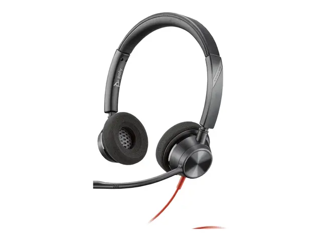 Poly Blackwire 3320 - 3300 series hodesett on-ear kablet USB-C sva...