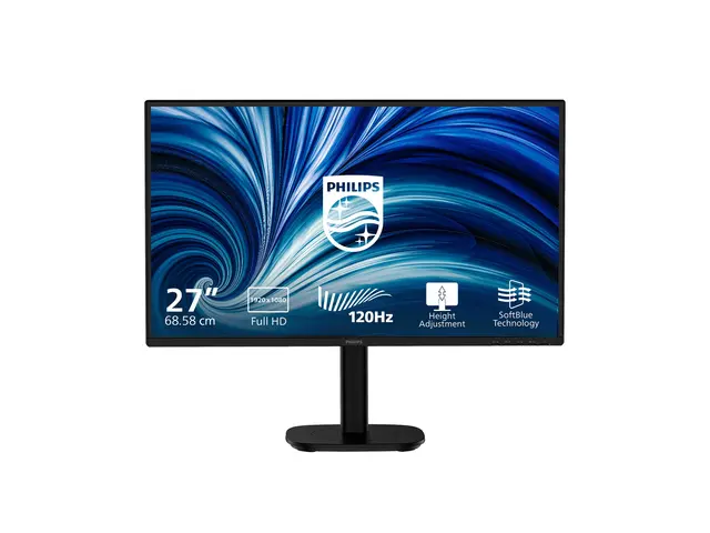 Philips 27B2N3200A - 3000 Series - LED-skjerm 27" - 1920 x 1080 Full HD (1080p) @ 120 Hz - IPS - 350 cd/m² - 1500:1 - 4 ms - HDMI, VGA, DisplayPort - høyttalere - svart 