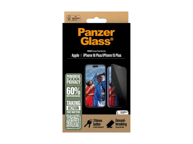 PanzerGlass - Skjermbeskyttelse for mobiltelefon ultrabred passfor...