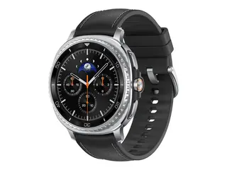 Samsung Galaxy Watch8 Classic - 46 mm smartklokke med hybridb&#229;nd - hybrid &#248;koskinn - b&#229;ndbredde: S/M/L - display 1.34&quot; - 64 GB - NFC, Wi-Fi, Bluetooth, LTE - 4G - 63.5 g - svart