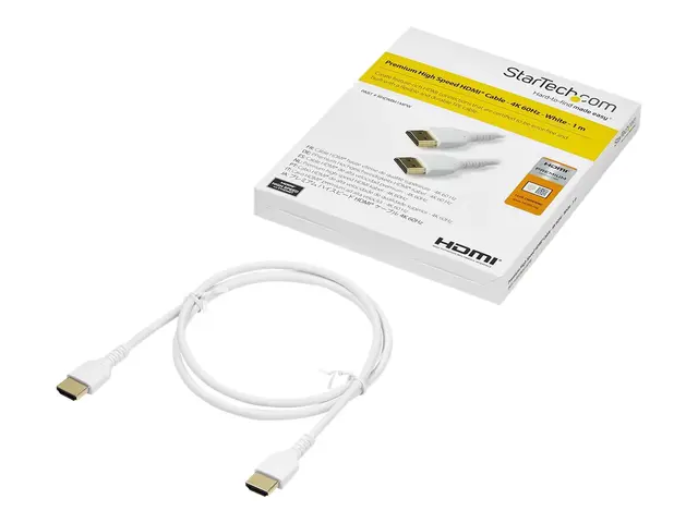 StarTech.com 1m Premium Certified HDMI 2.0 Cable with Ethernet, Du...