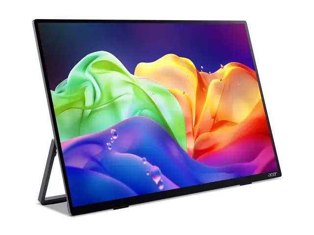 Acer ProDesigner PE160WUT smiuux - PE Series OLED-skjerm - 16" - portabel - berøringsskjerm - 2880 x 1800 - 350 cd/m² - 100000:1 - HDR10 - 1 ms - HDMI, 2xUSB-C - høyttalere - sølv 