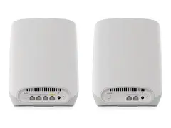 NETGEAR Orbi RBK763S - Wi-Fi-system (ruter, 2 utvidere) - inntil 7500 kvadratfot - maske 1GbE - Wi-Fi 6 - Trippelbånd