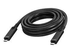 Vision - USB-kabel - 24 pin USB-C (hann) til 24 pin USB-C (hann) USB 3.2 Gen 1 / DisplayPort 2.1 - 3 A - 7 m - Active Optical Cable (AOC), USB Power Delivery (60W), 4K 60Hz st&#248;tte - svart
