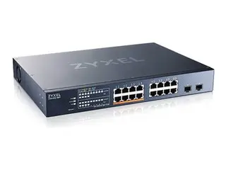 Zyxel XMG1915 Series XMG1915-18EP Switch - administrert, NebulaFLEX-sky - L3 Lite - smart - 8 x 100/1000/2.5G (PoE++) + 8 x 100/1000/2.5G + 2 x Gigabit SFP / 10 Gigabit SFP+ - rackmonterbar - PoE++ (180 W)