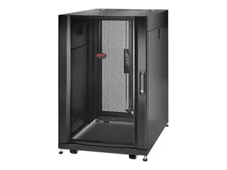 APC NetShelter SX - Rack skap - svart 18U - 19" - TAA-samsvar - for P/N: SMTL1500RM3UC, SMTL1500RMI3UC, SRT2200RMXLAUS, SRTL3KRM1UC, SRTL3KRM1UNC