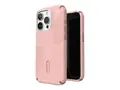 Speck Presidio 2 Grip - Baksidedeksel for mobiltelefon med klikkl&#229;s - MagSafe-samsvar - plastikk - dahliarosa, rose kobber - for Apple iPhone 15 Pro