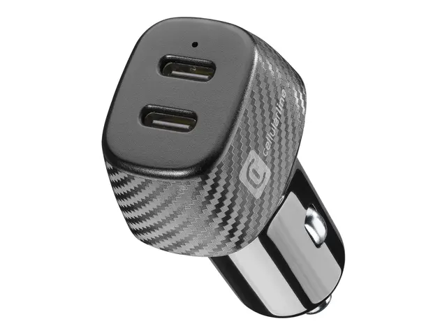Cellularline Multipower DUO - Bilstrømadapter 40 watt 3 A PD 2 utg...