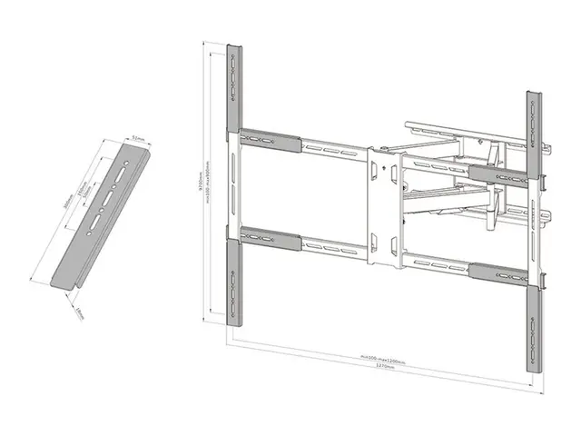 Neomounts AWLS-950BL1 - Monteringskomponent (8 x VESA-utvidelser) ...