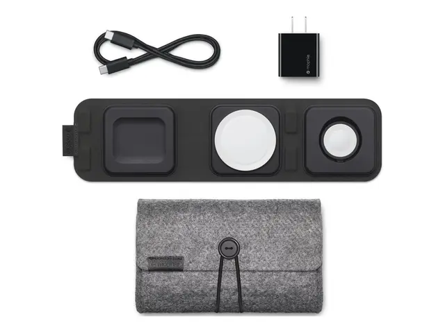 mophie 3-in-1 - Trådløs ladepute med MagSafe + AC-strømadapter 15 ...