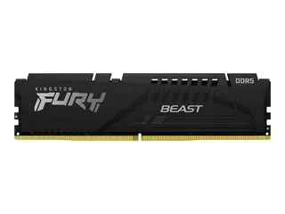 Kingston FURY Beast - DDR5 - sett 128 GB: 4 x 32 GB - DIMM 288-pin - 5600 MT/s / PC5-44800 - CL40 - 1.25 V - ikke-bufret - on-die ECC - svart