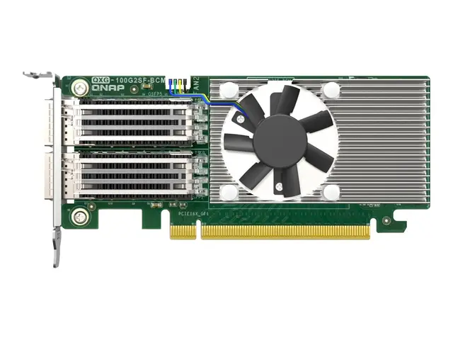 QNAP QXG-100G2SF-BCM - Nettverksadapter PCIe 4.0 x16 lav profil 10...